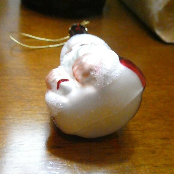 Vintage Glass Santa Christmas Ornament - Picture 6 of 7